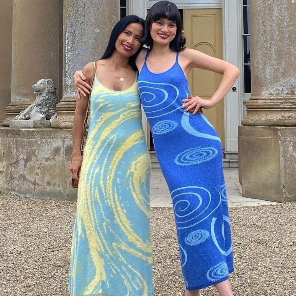 House of Sunny Galaxy Hockney Dress in Klein Blue 4